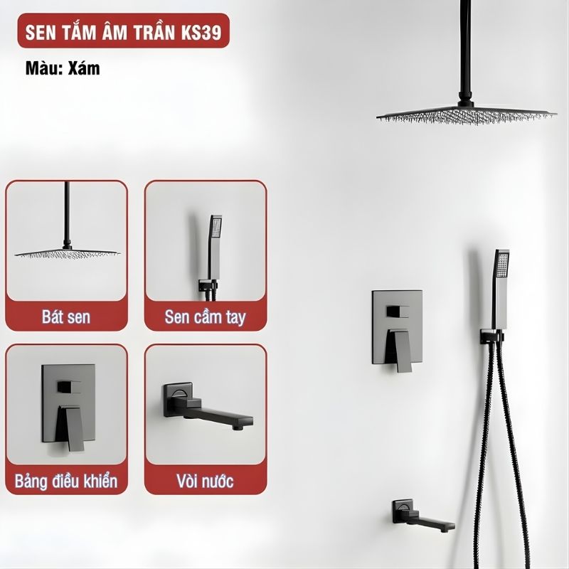 Sen tắm âm trần KS39