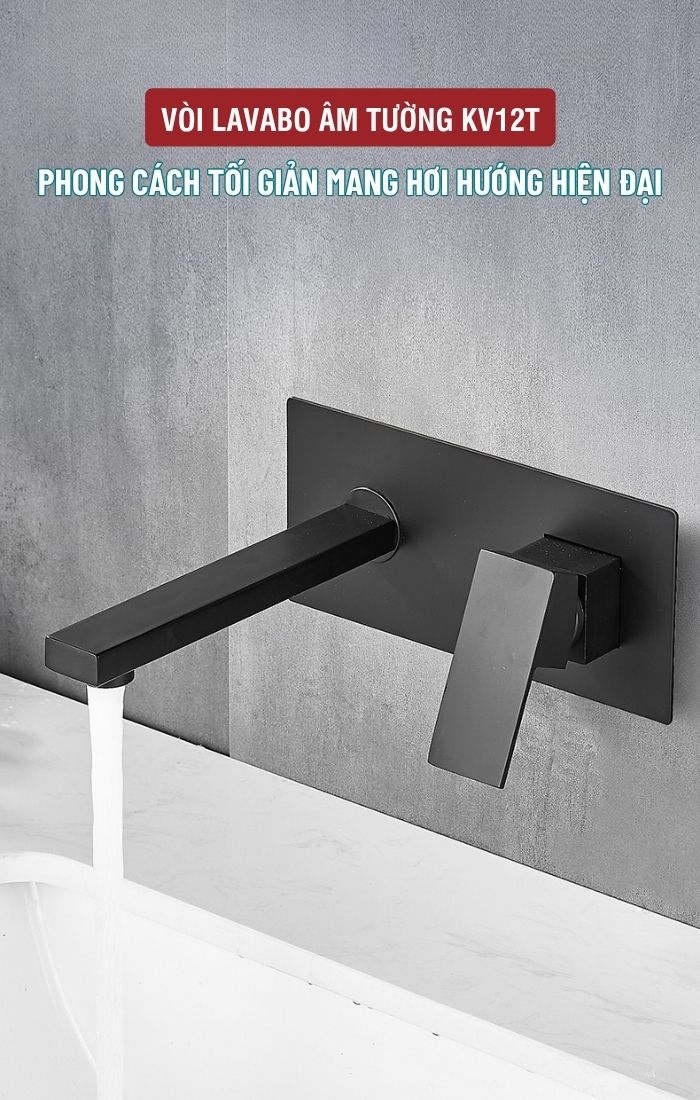 Vòi lavabo âm tường KV12T